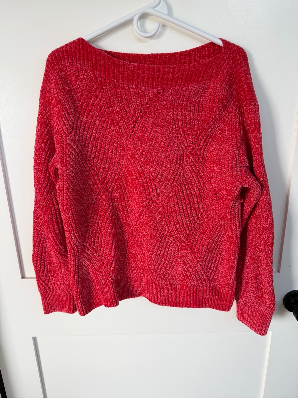 Tommy Bahama Red Pink Textured Boatneck Sweater M